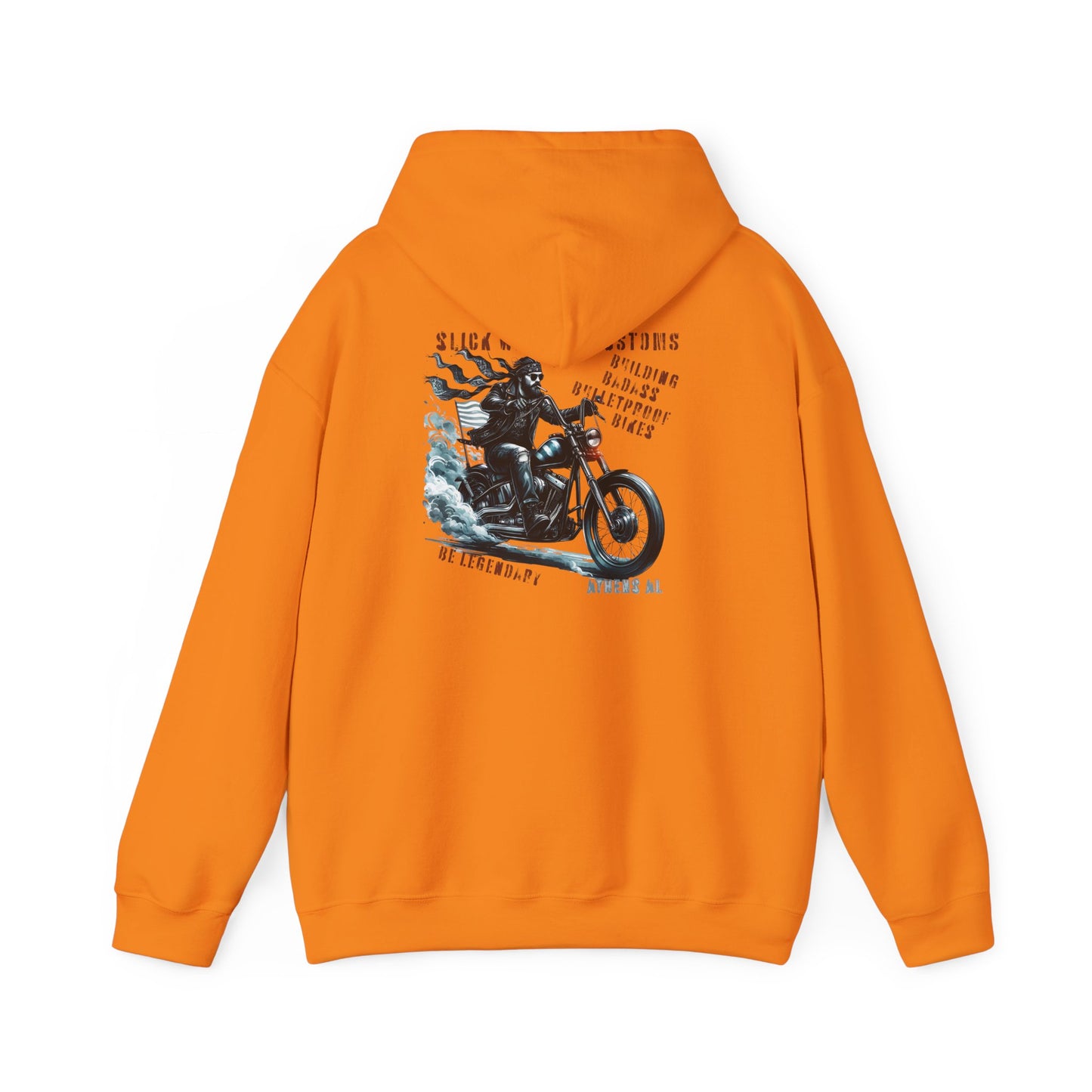SWC Collection- Legendary Vintage Motorcycle Graphic Hoodie, Unisex Sweatshirt for Bikers, Comfortable Winter Apparel, Gift for Motorbike Lovers, Cozy Casual Wear