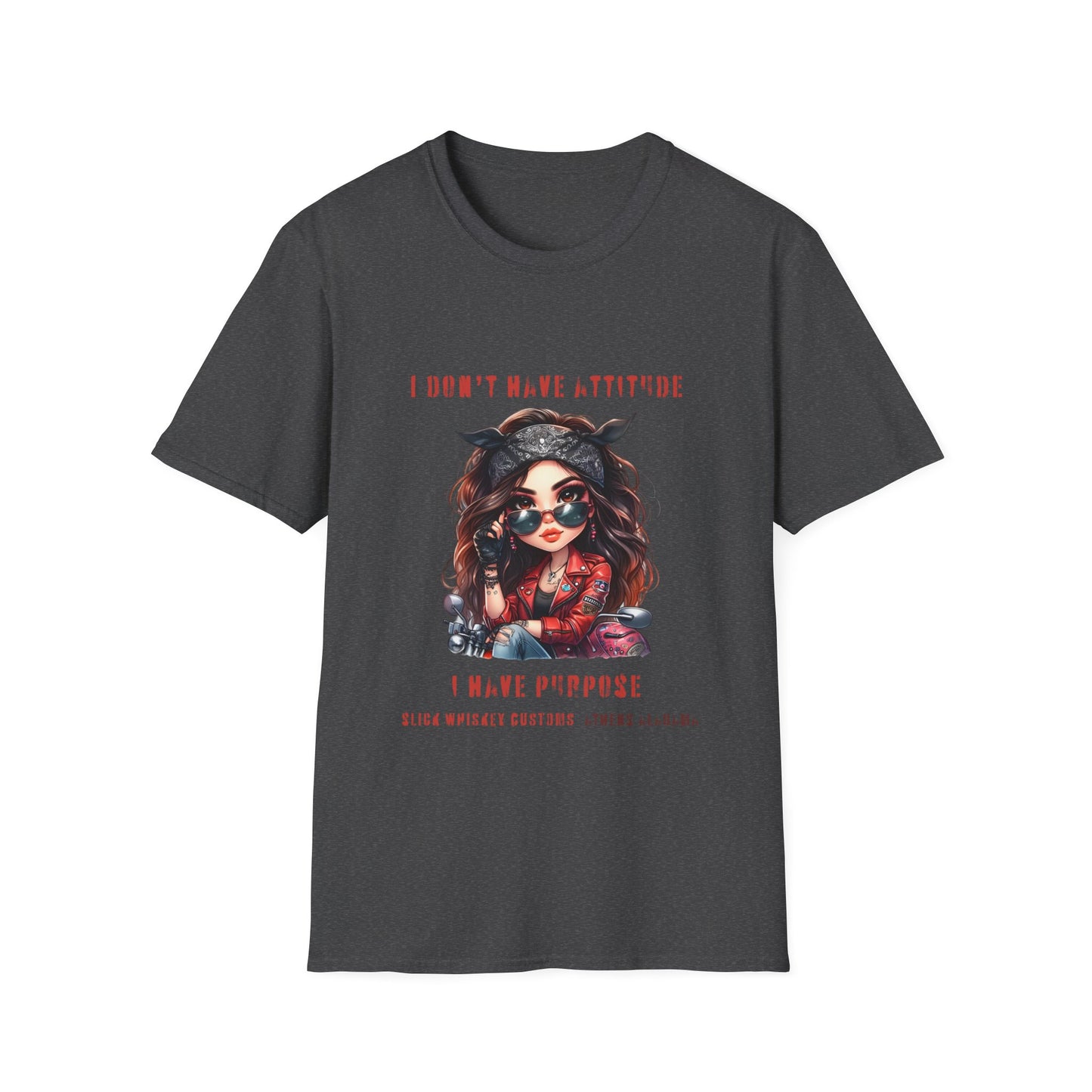 SWC Collection- Girl Attitude & Purpose T-Shirt, Funny Graphic Tee, Unique Gift for Her, Statement Shirt, Casual Everyday Wear