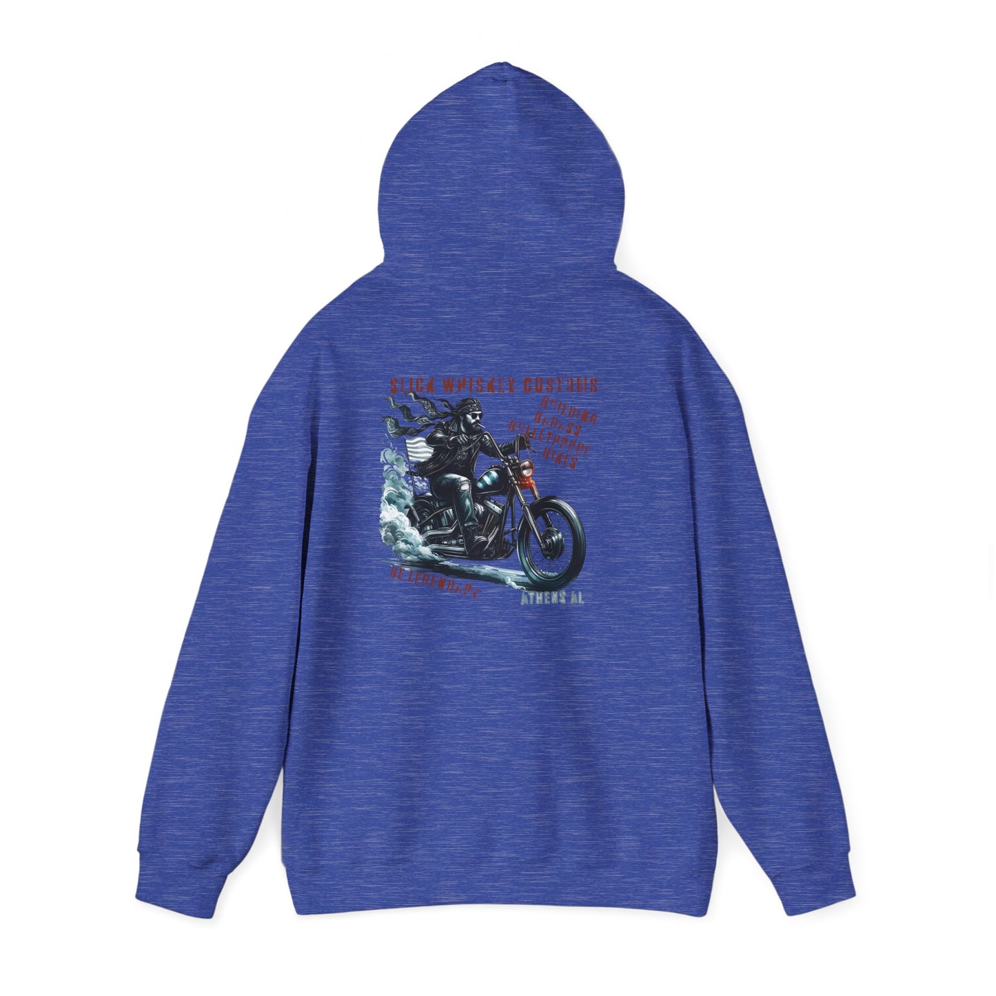 SWC Collection- Legendary Vintage Motorcycle Graphic Hoodie, Unisex Sweatshirt for Bikers, Comfortable Winter Apparel, Gift for Motorbike Lovers, Cozy Casual Wear