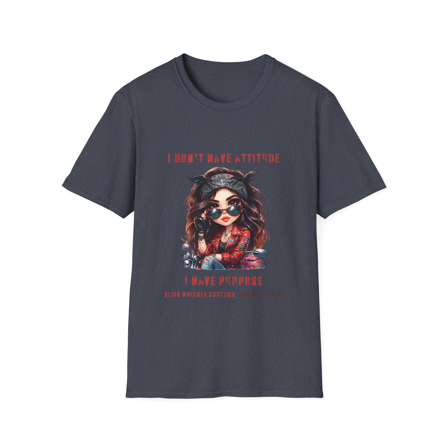 SWC Collection- Girl Attitude & Purpose T-Shirt, Funny Graphic Tee, Unique Gift for Her, Statement Shirt, Casual Everyday Wear