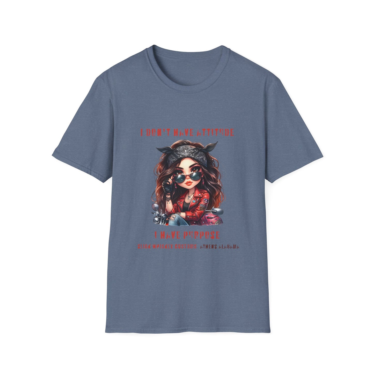 SWC Collection- Girl Attitude & Purpose T-Shirt, Funny Graphic Tee, Unique Gift for Her, Statement Shirt, Casual Everyday Wear