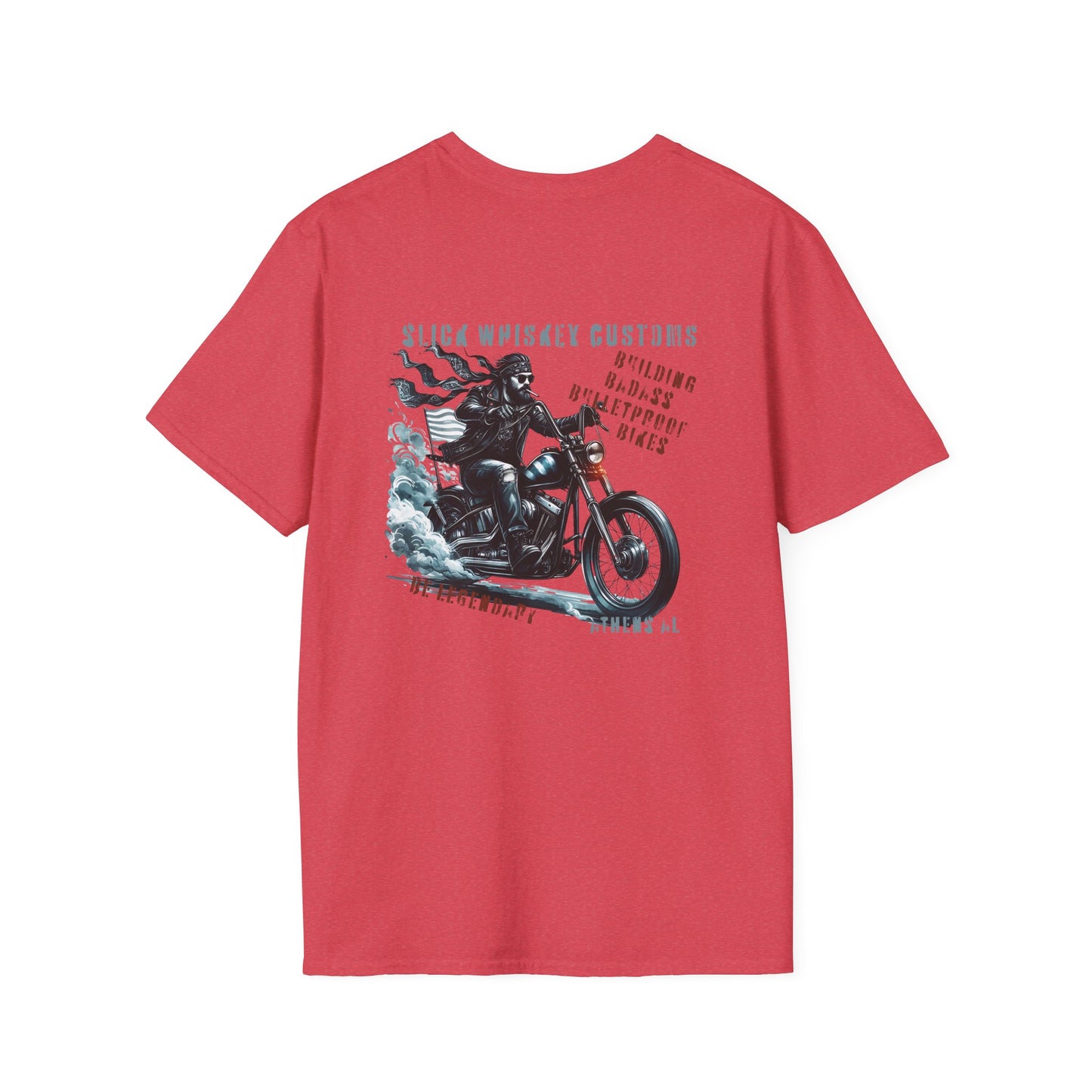 SWC Collection- Legendary Custom Motorcycle Graphic T-Shirt, Unisex Softstyle Tee, Vintage Biker Shirt, Ideal for Riders, Gift for Motorcycle Lovers, Casual Wear