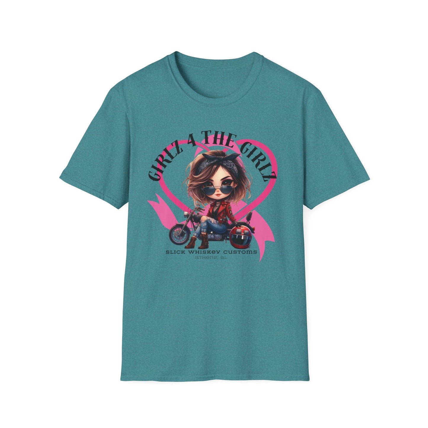 SWC Collection- 2025 Ribbon Run Breast Cancer Awareness, Biker Girl T-Shirt, Cool Motorcycle Tee, Gift for Bikers, Casual Style Top, Birthday Present, Unisex Graphic Shirt