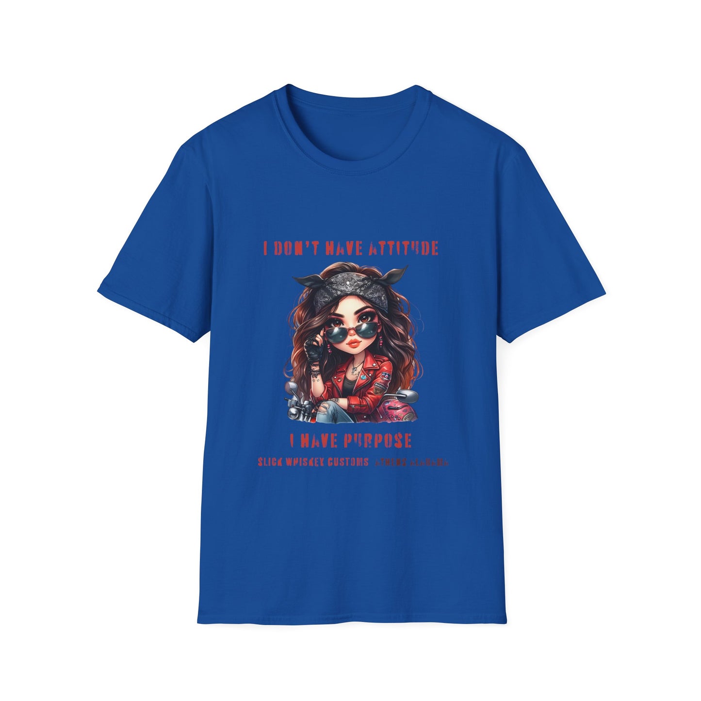 SWC Collection- Girl Attitude & Purpose T-Shirt, Funny Graphic Tee, Unique Gift for Her, Statement Shirt, Casual Everyday Wear