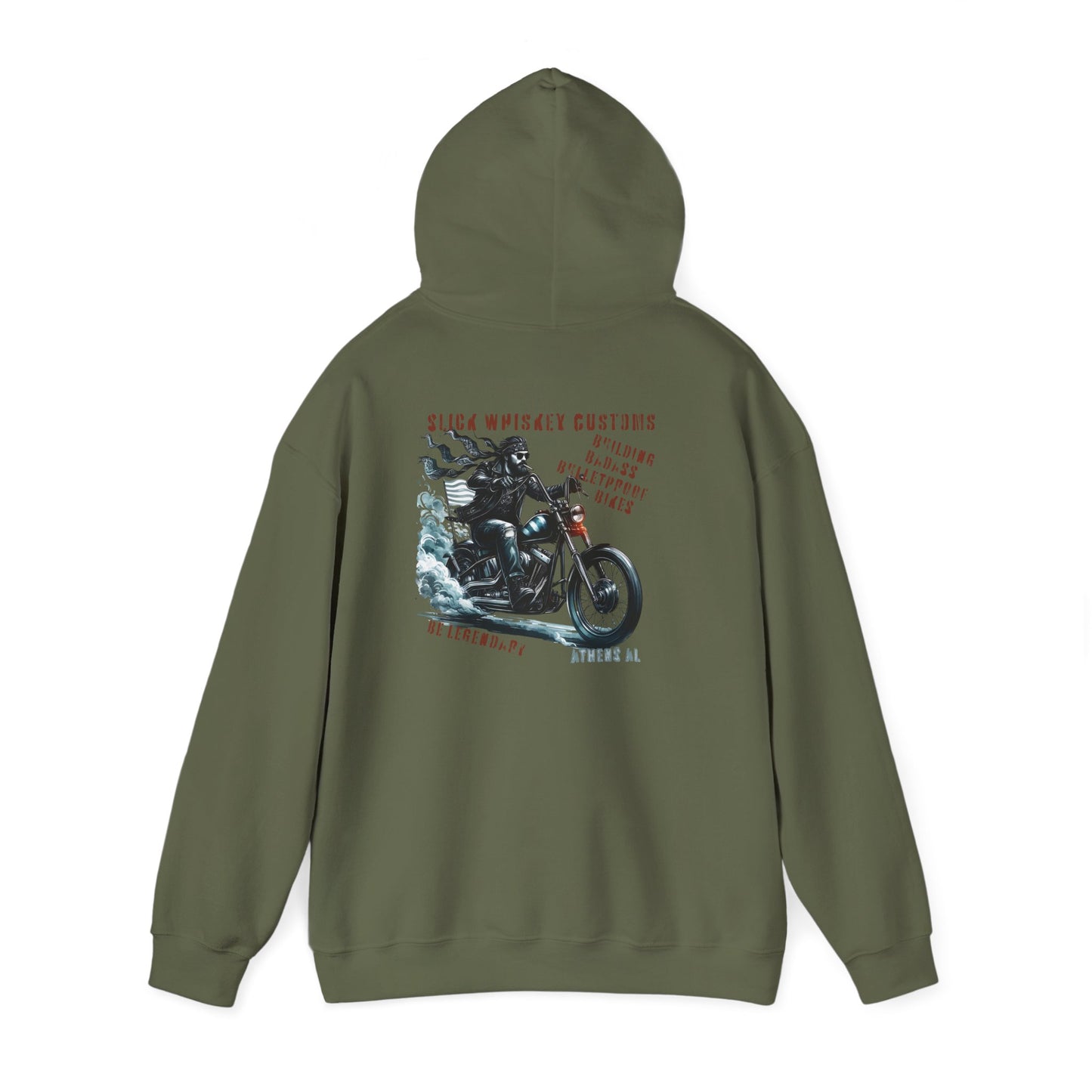 SWC Collection- Legendary Vintage Motorcycle Graphic Hoodie, Unisex Sweatshirt for Bikers, Comfortable Winter Apparel, Gift for Motorbike Lovers, Cozy Casual Wear