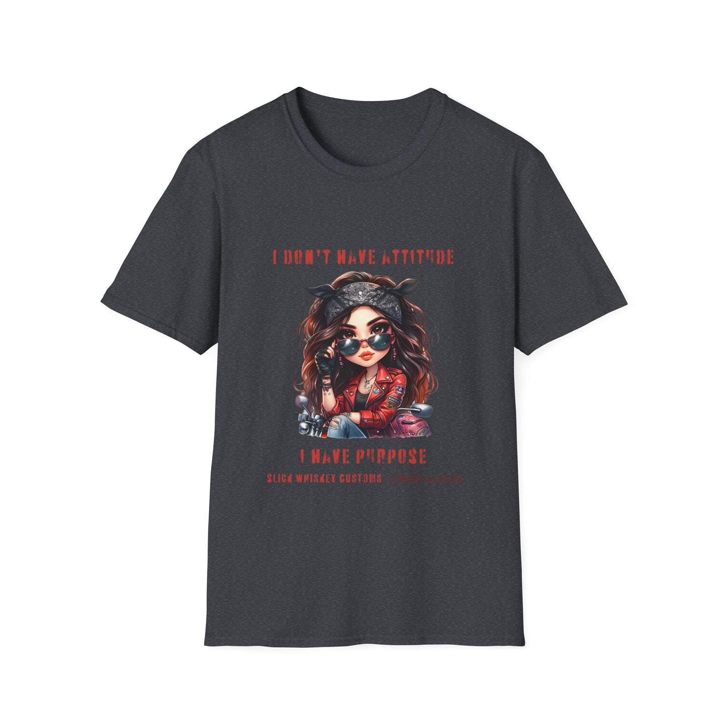 SWC Collection- Girl Attitude & Purpose T-Shirt, Funny Graphic Tee, Unique Gift for Her, Statement Shirt, Casual Everyday Wear