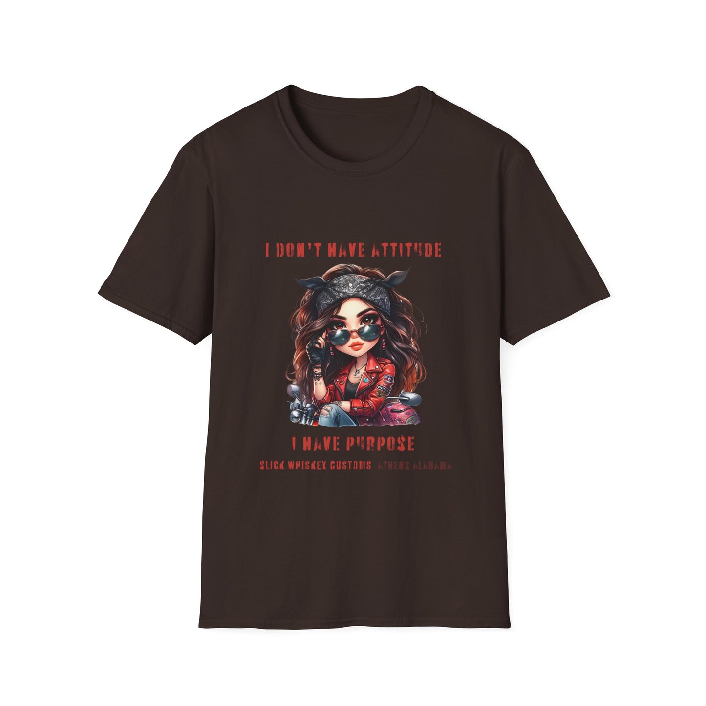 SWC Collection- Girl Attitude & Purpose T-Shirt, Funny Graphic Tee, Unique Gift for Her, Statement Shirt, Casual Everyday Wear