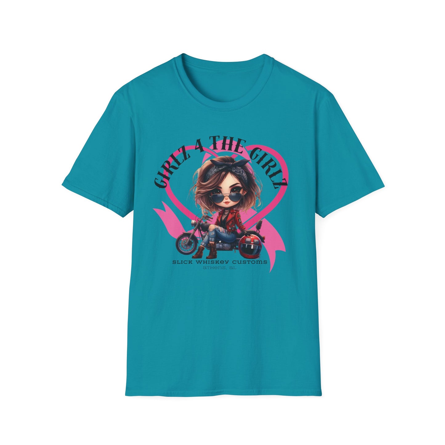 SWC Collection- 2025 Ribbon Run Breast Cancer Awareness, Biker Girl T-Shirt, Cool Motorcycle Tee, Gift for Bikers, Casual Style Top, Birthday Present, Unisex Graphic Shirt