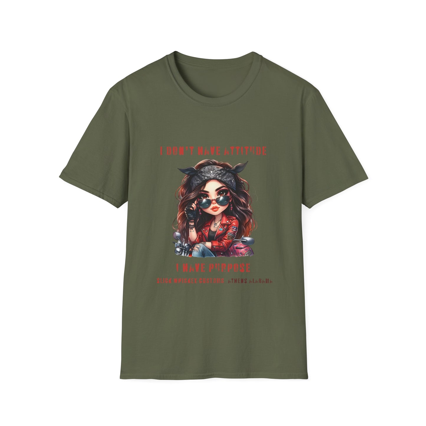 SWC Collection- Girl Attitude & Purpose T-Shirt, Funny Graphic Tee, Unique Gift for Her, Statement Shirt, Casual Everyday Wear