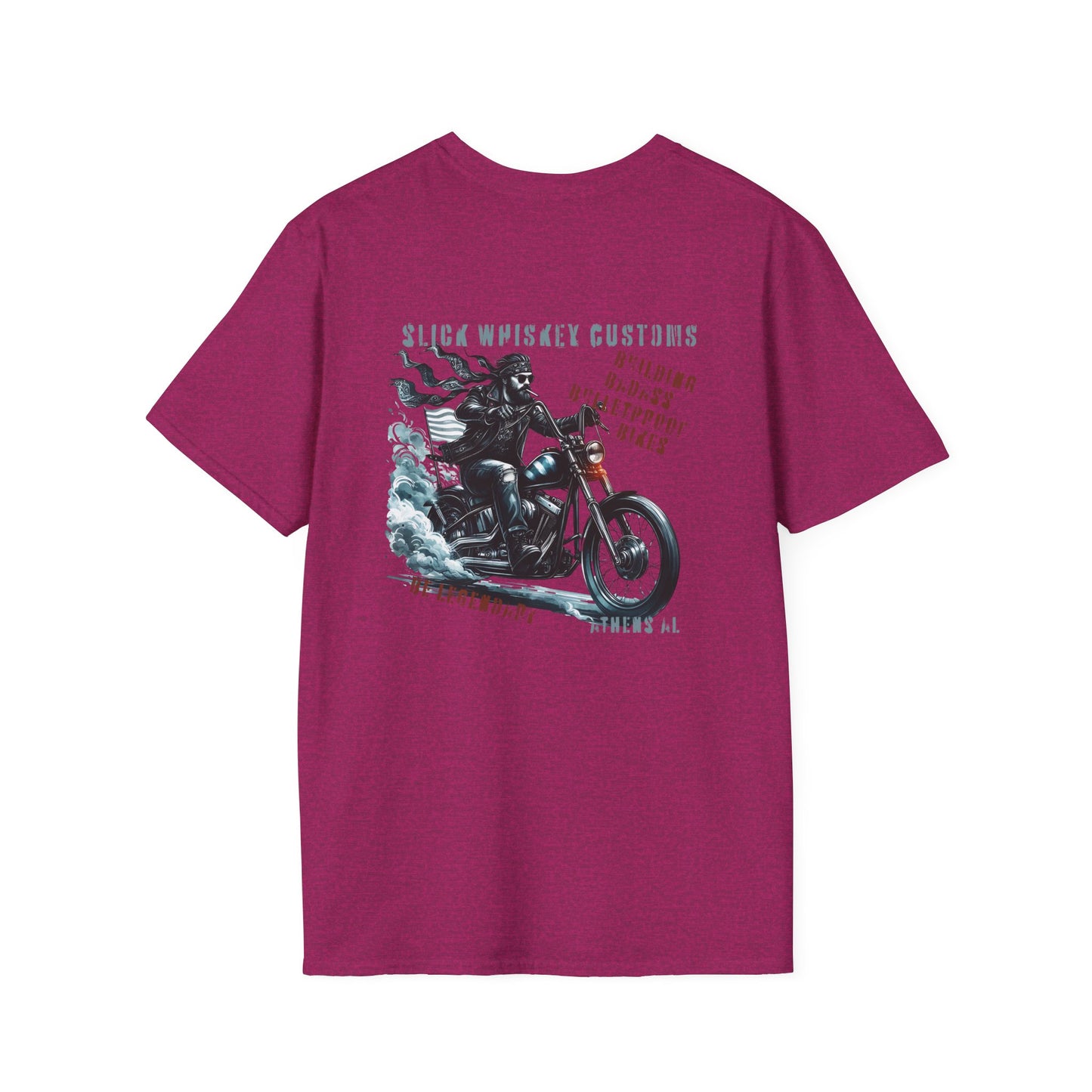 SWC Collection- Legendary Custom Motorcycle Graphic T-Shirt, Unisex Softstyle Tee, Vintage Biker Shirt, Ideal for Riders, Gift for Motorcycle Lovers, Casual Wear
