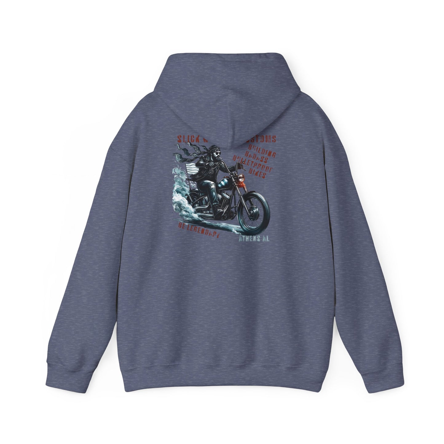 SWC Collection- Legendary Vintage Motorcycle Graphic Hoodie, Unisex Sweatshirt for Bikers, Comfortable Winter Apparel, Gift for Motorbike Lovers, Cozy Casual Wear