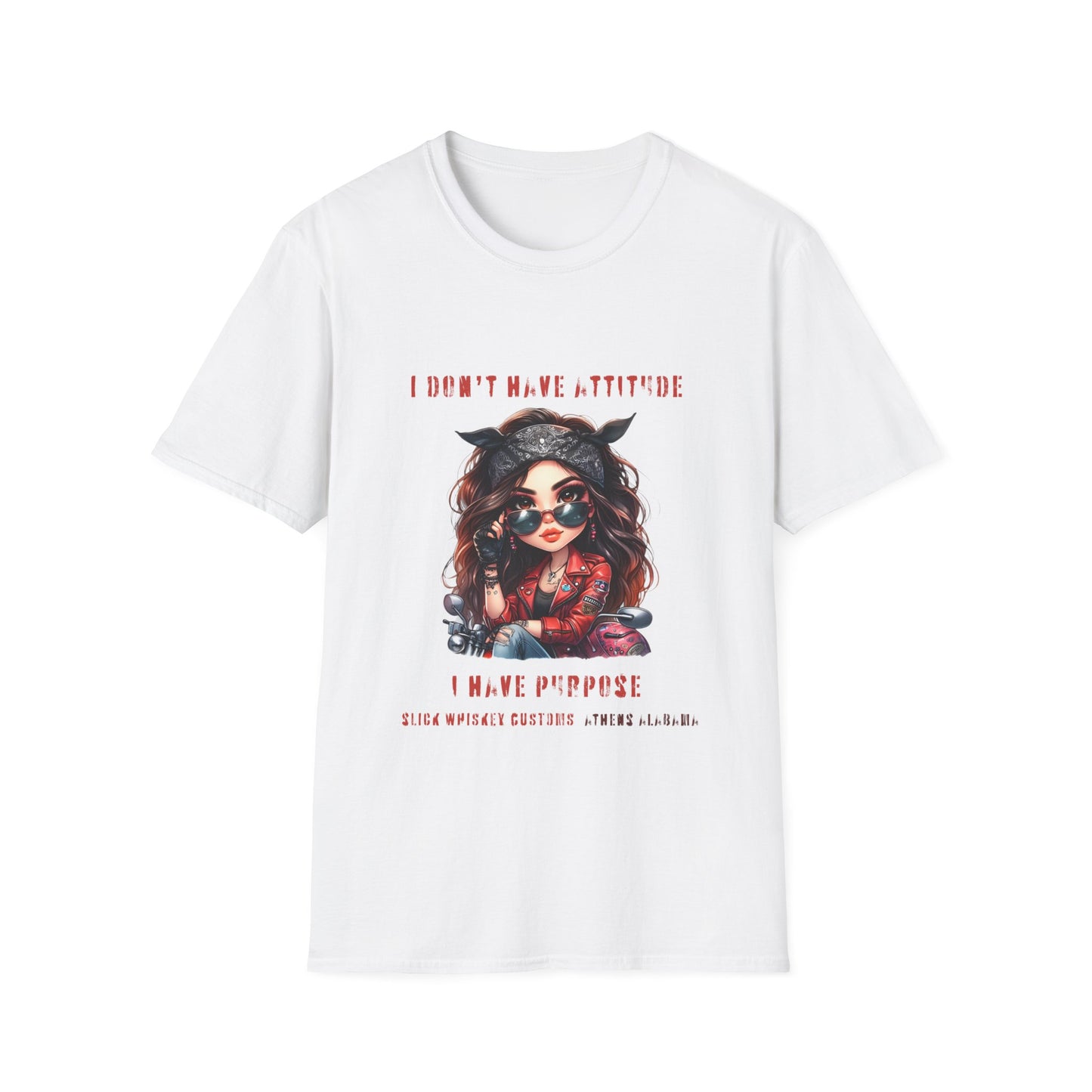 SWC Collection- Girl Attitude & Purpose T-Shirt, Funny Graphic Tee, Unique Gift for Her, Statement Shirt, Casual Everyday Wear