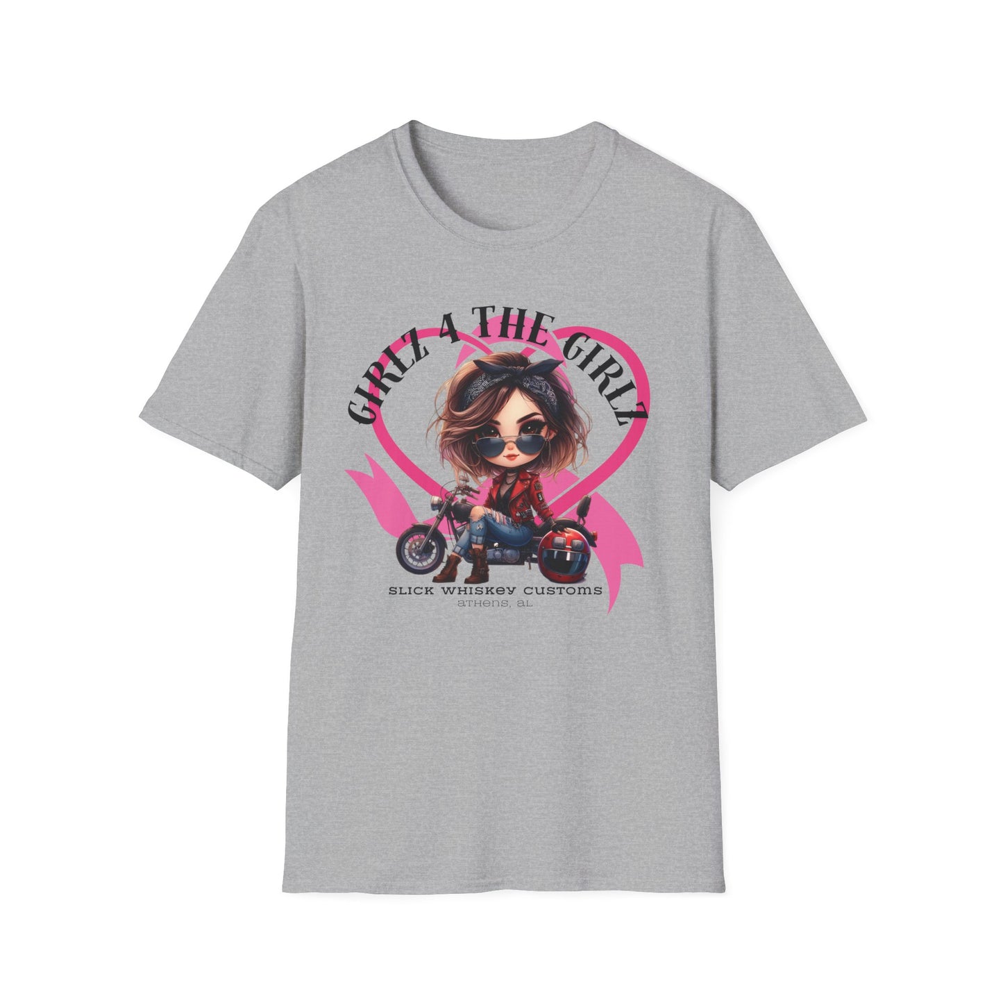 SWC Collection- 2025 Ribbon Run Breast Cancer Awareness, Biker Girl T-Shirt, Cool Motorcycle Tee, Gift for Bikers, Casual Style Top, Birthday Present, Unisex Graphic Shirt