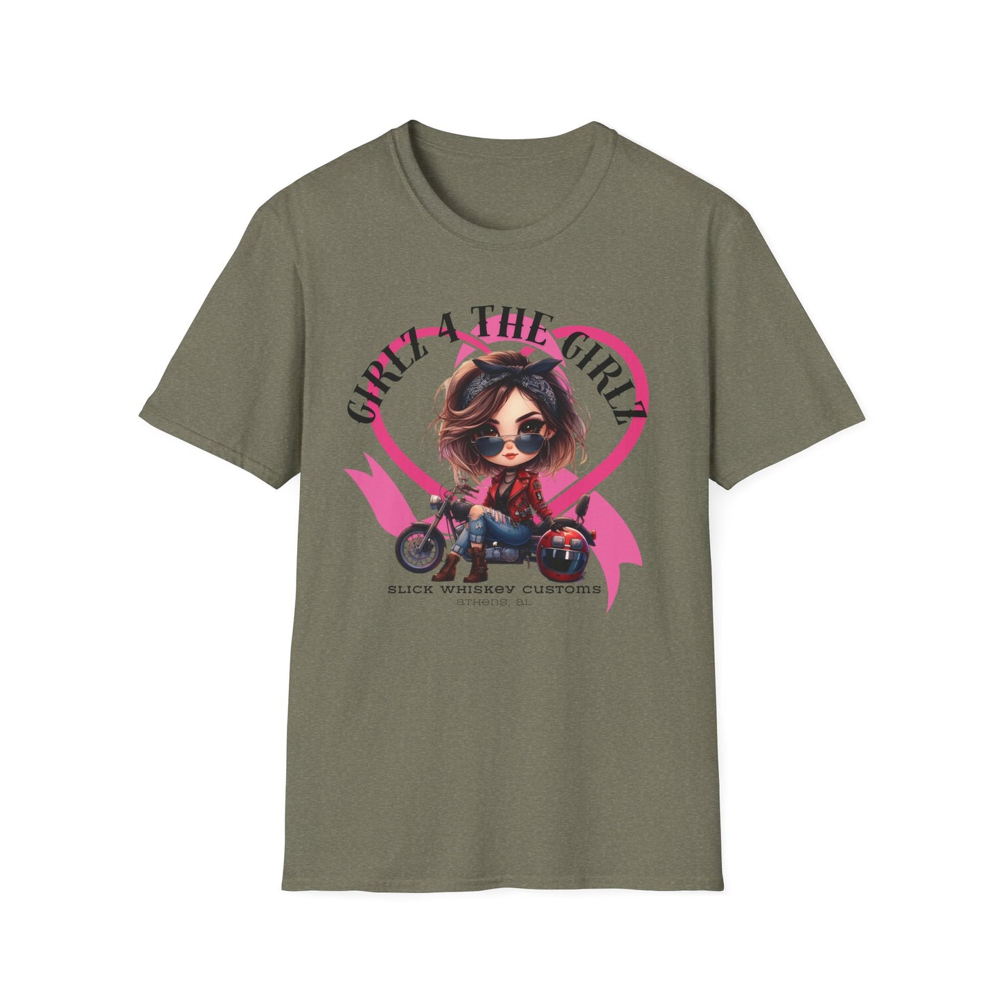 SWC Collection- 2025 Ribbon Run Breast Cancer Awareness, Biker Girl T-Shirt, Cool Motorcycle Tee, Gift for Bikers, Casual Style Top, Birthday Present, Unisex Graphic Shirt