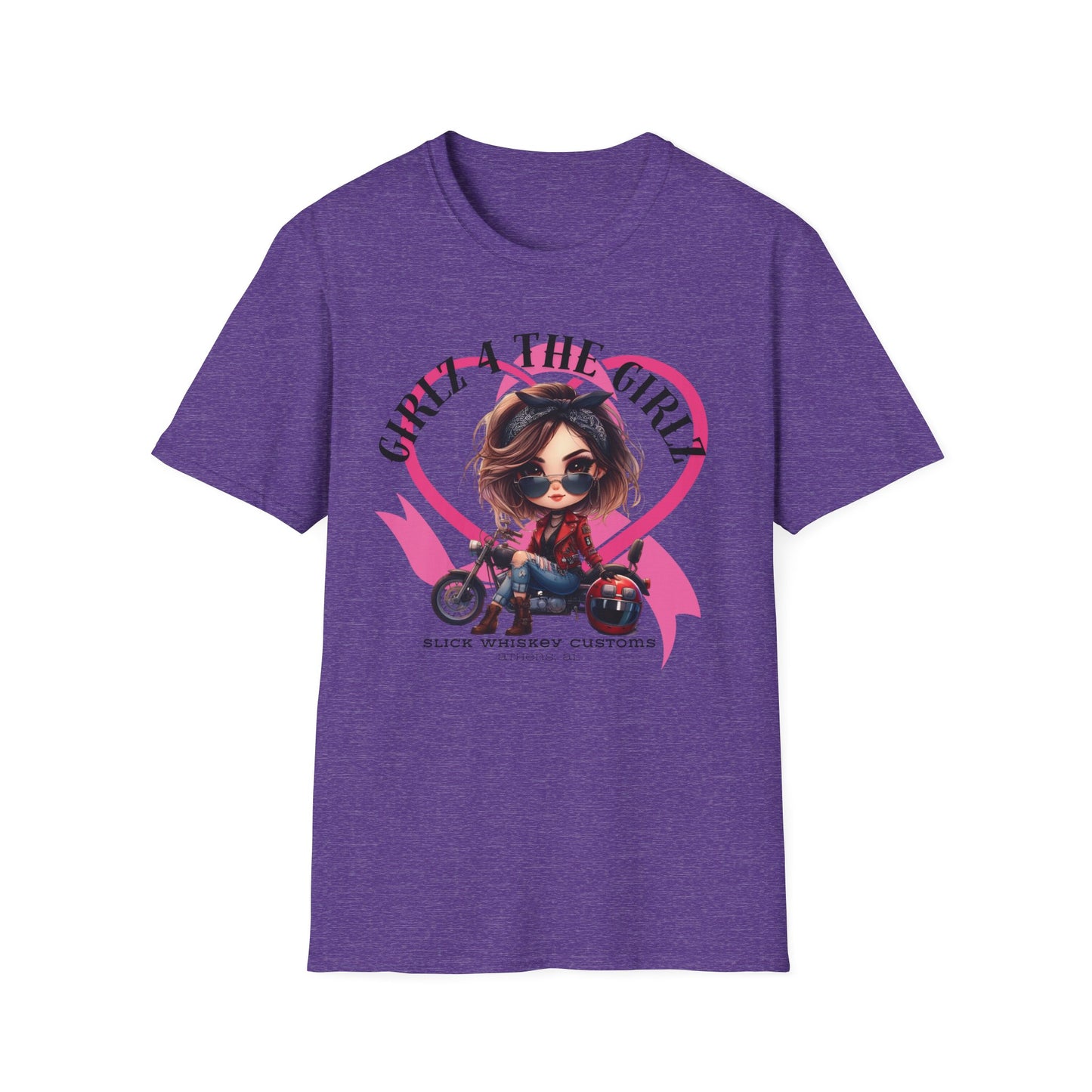 SWC Collection- 2025 Ribbon Run Breast Cancer Awareness, Biker Girl T-Shirt, Cool Motorcycle Tee, Gift for Bikers, Casual Style Top, Birthday Present, Unisex Graphic Shirt