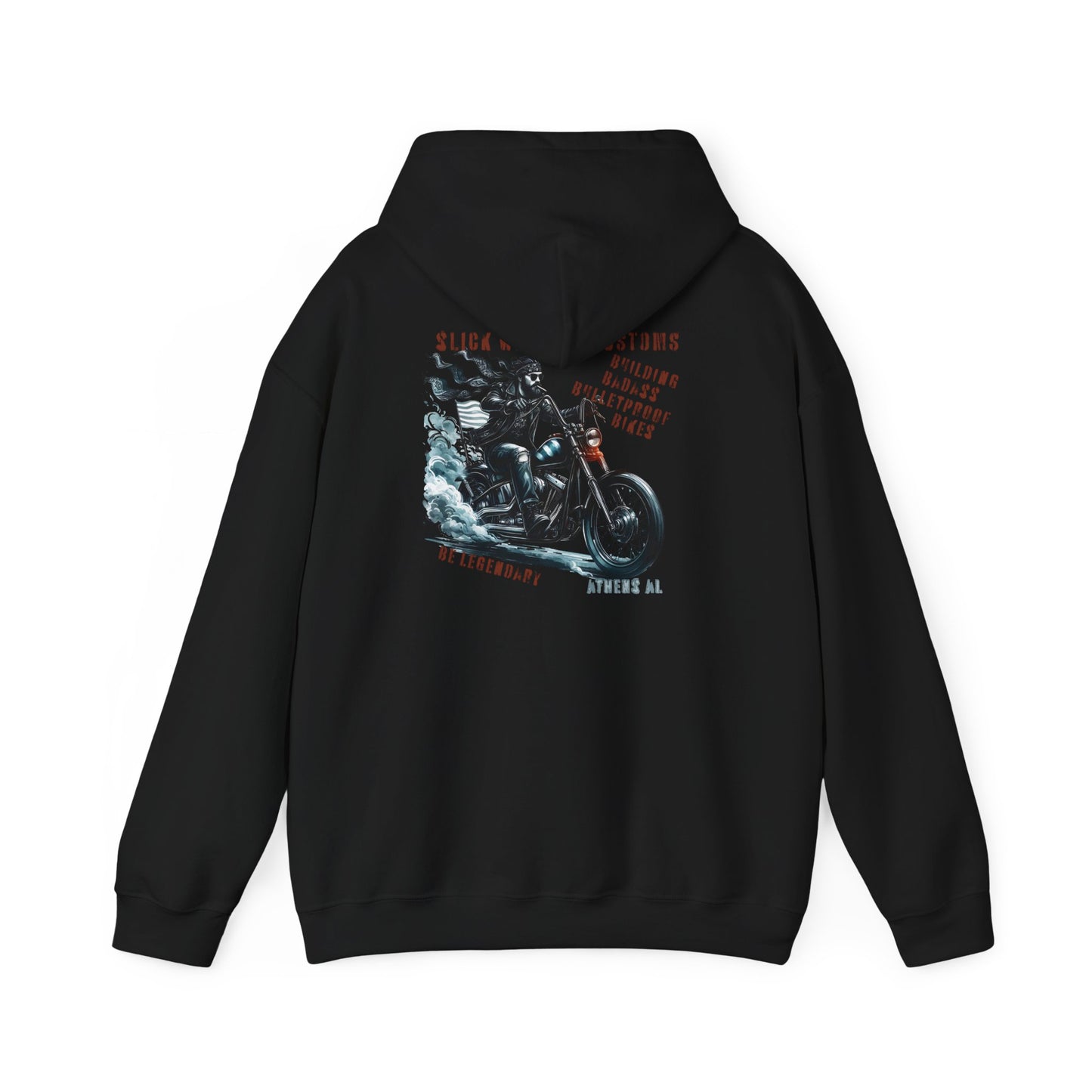 SWC Collection- Legendary Vintage Motorcycle Graphic Hoodie, Unisex Sweatshirt for Bikers, Comfortable Winter Apparel, Gift for Motorbike Lovers, Cozy Casual Wear