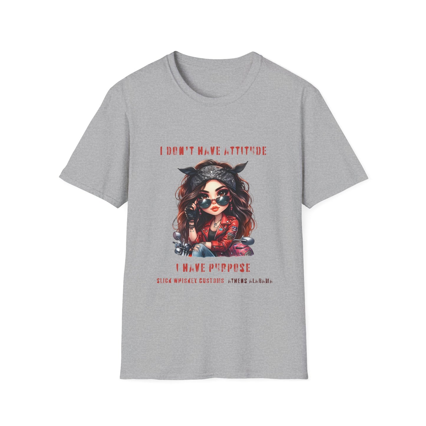 SWC Collection- Girl Attitude & Purpose T-Shirt, Funny Graphic Tee, Unique Gift for Her, Statement Shirt, Casual Everyday Wear