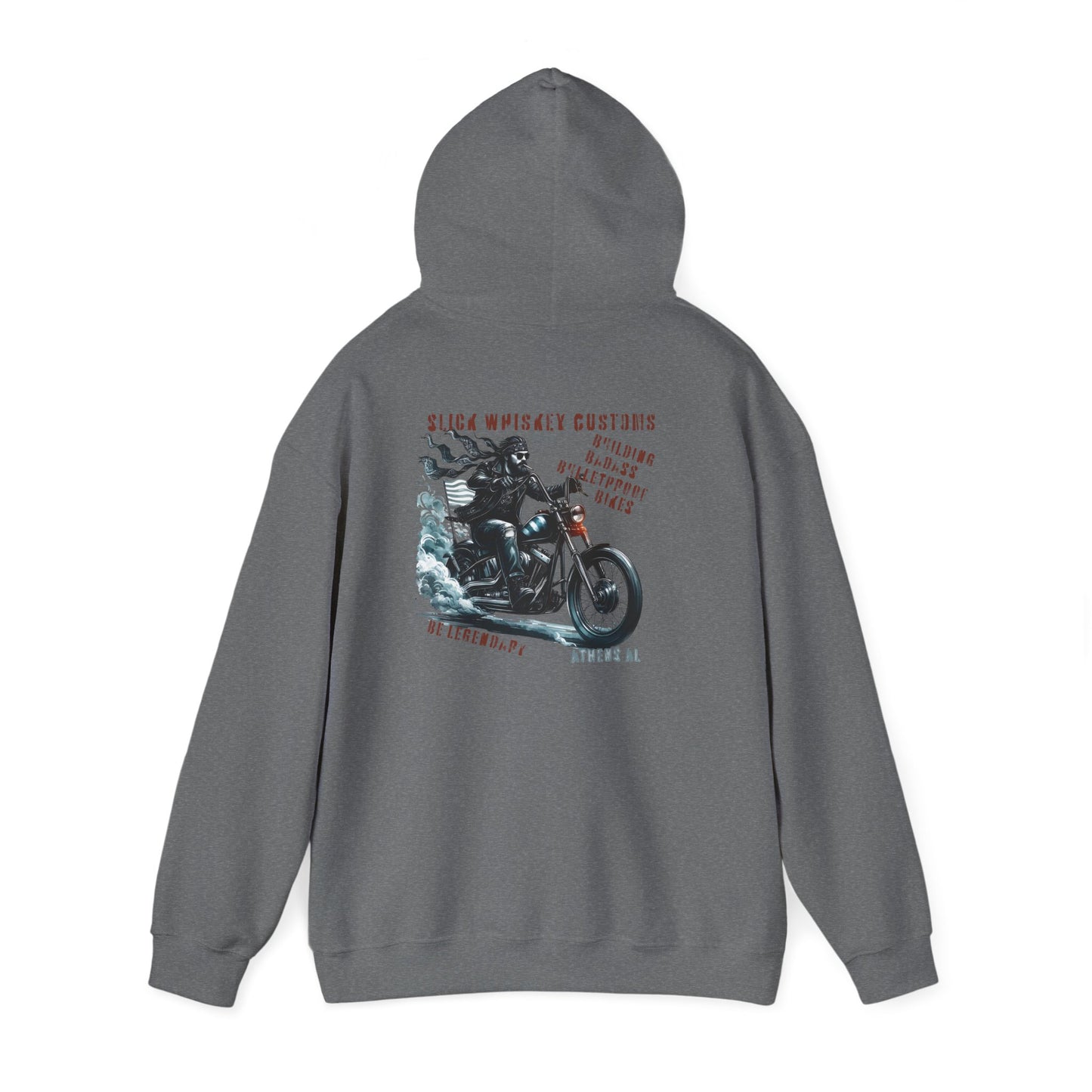 SWC Collection- Legendary Vintage Motorcycle Graphic Hoodie, Unisex Sweatshirt for Bikers, Comfortable Winter Apparel, Gift for Motorbike Lovers, Cozy Casual Wear