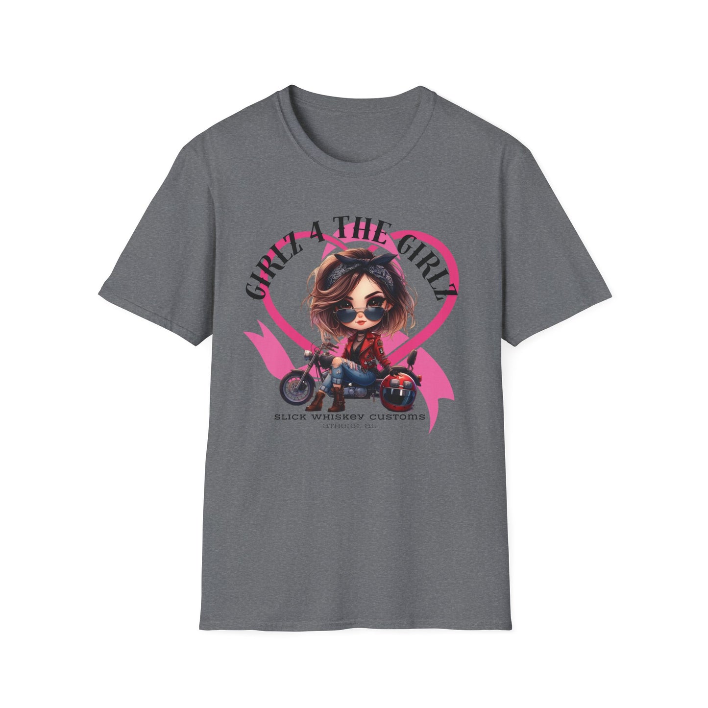 SWC Collection- 2025 Ribbon Run Breast Cancer Awareness, Biker Girl T-Shirt, Cool Motorcycle Tee, Gift for Bikers, Casual Style Top, Birthday Present, Unisex Graphic Shirt