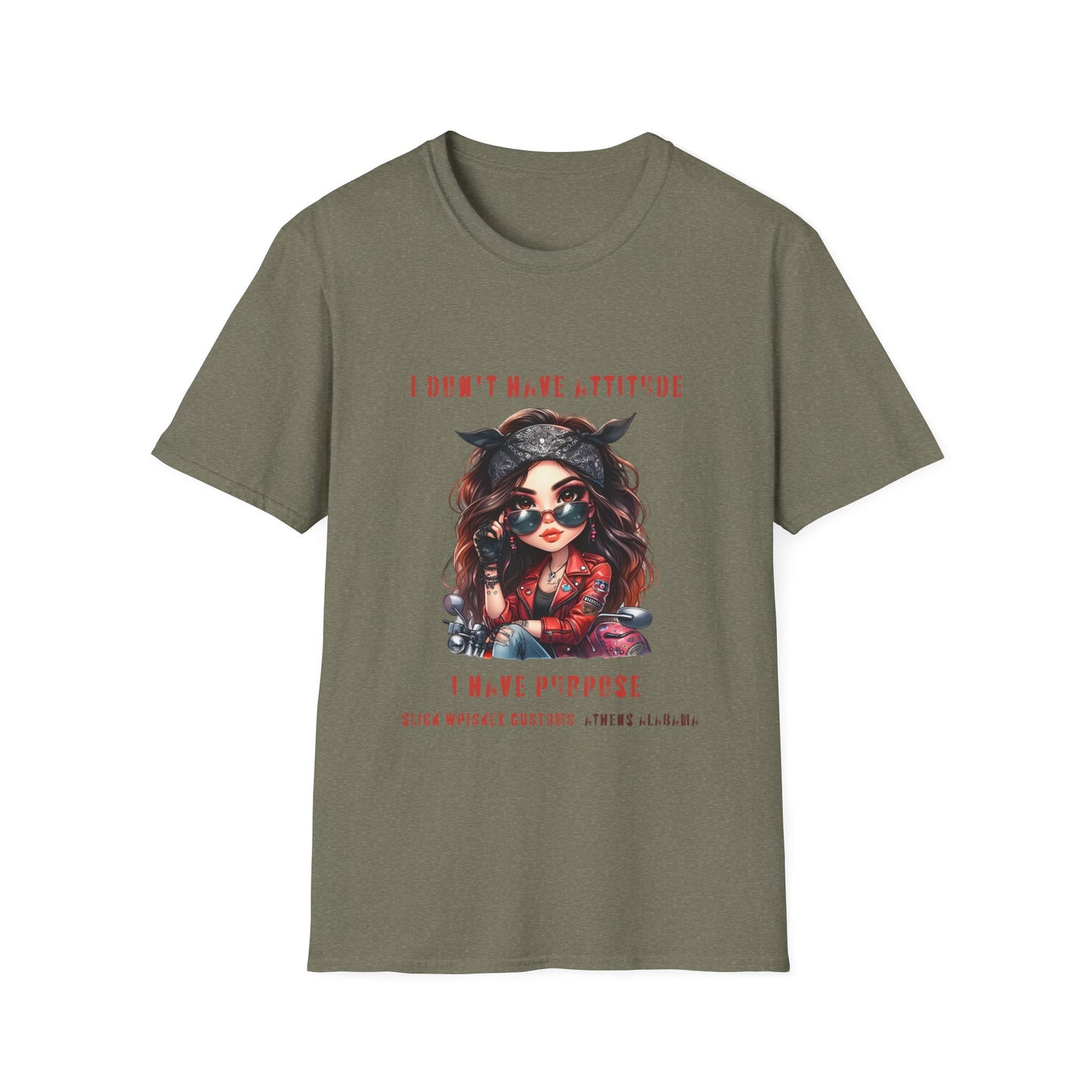 SWC Collection- Girl Attitude & Purpose T-Shirt, Funny Graphic Tee, Unique Gift for Her, Statement Shirt, Casual Everyday Wear
