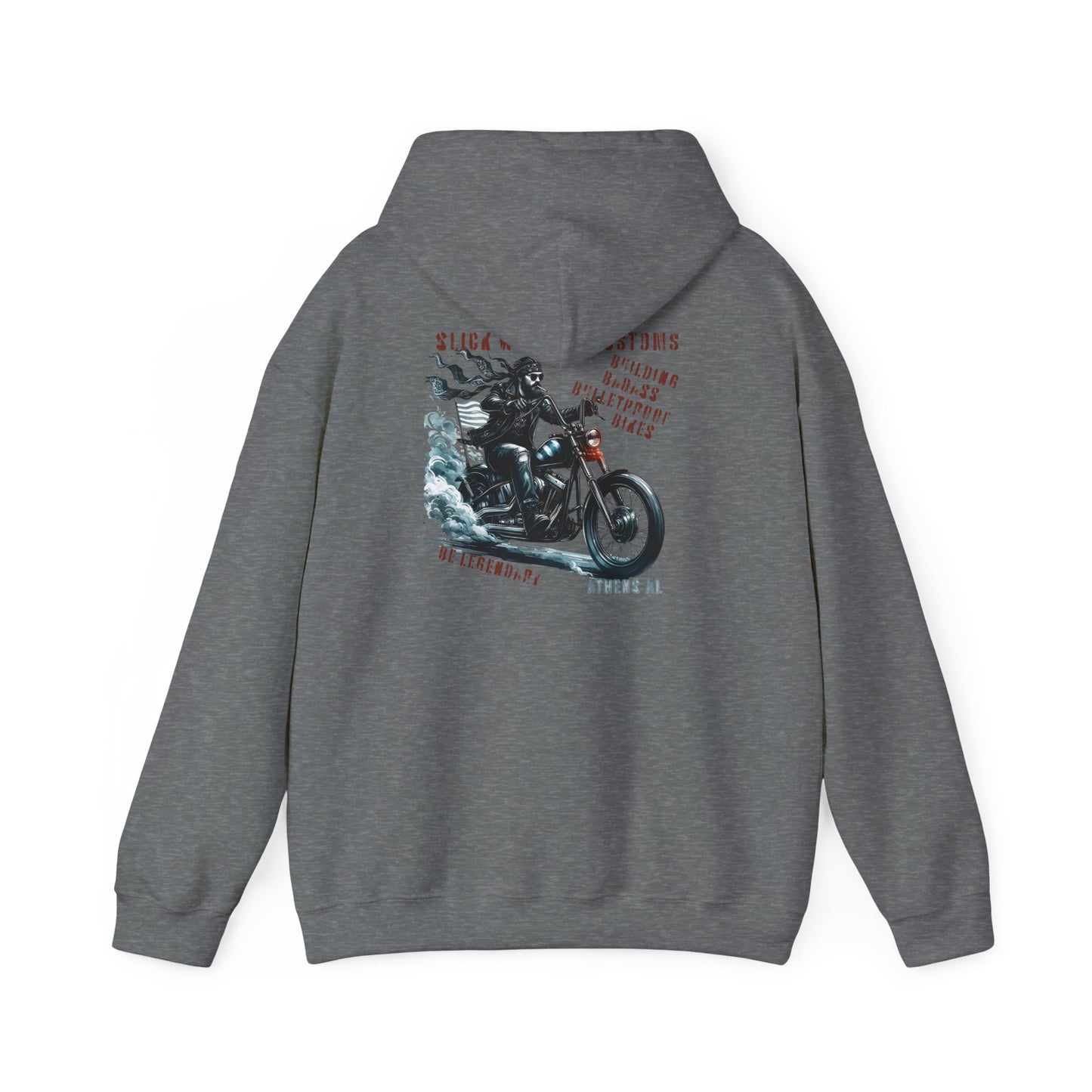 SWC Collection- Legendary Vintage Motorcycle Graphic Hoodie, Unisex Sweatshirt for Bikers, Comfortable Winter Apparel, Gift for Motorbike Lovers, Cozy Casual Wear