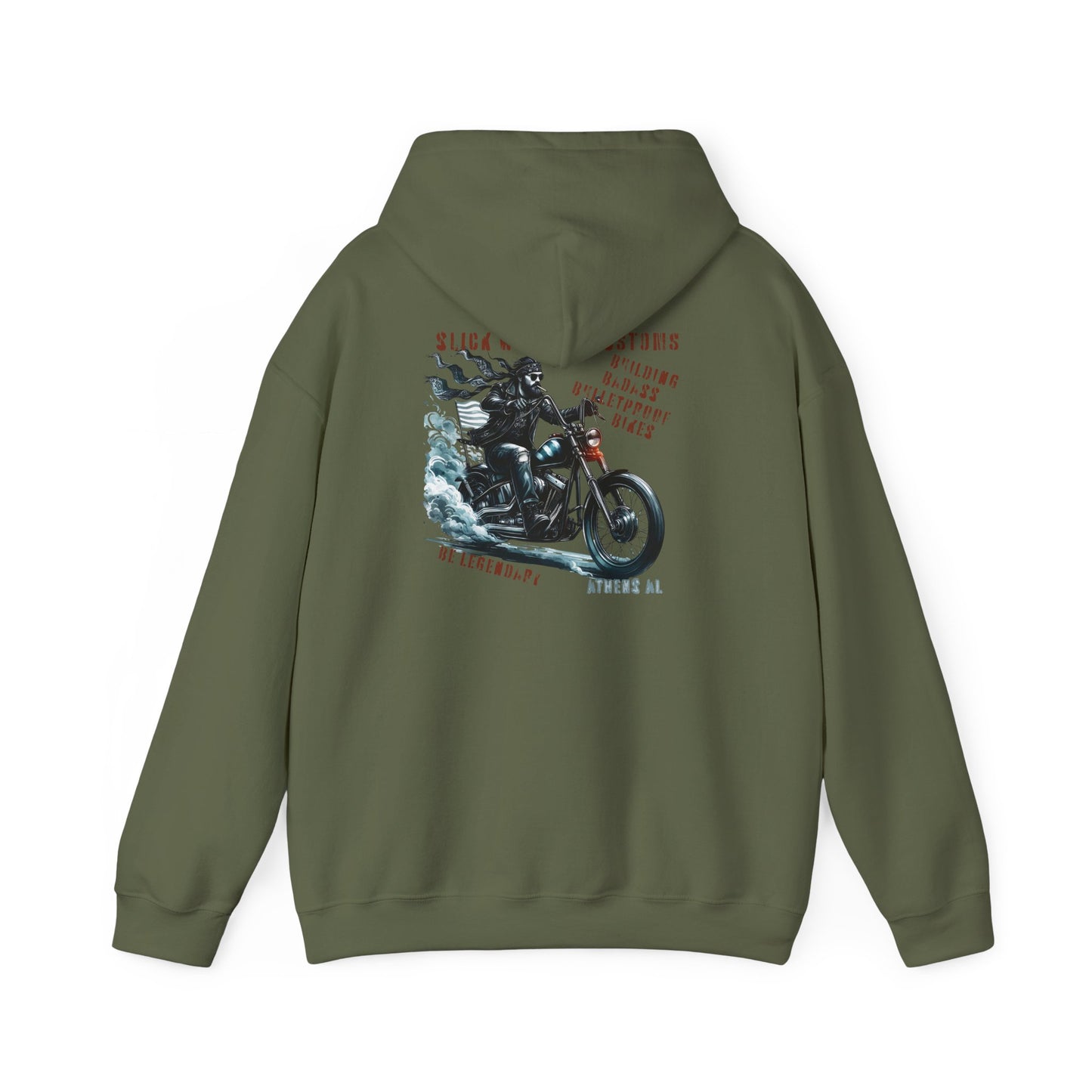 SWC Collection- Legendary Vintage Motorcycle Graphic Hoodie, Unisex Sweatshirt for Bikers, Comfortable Winter Apparel, Gift for Motorbike Lovers, Cozy Casual Wear