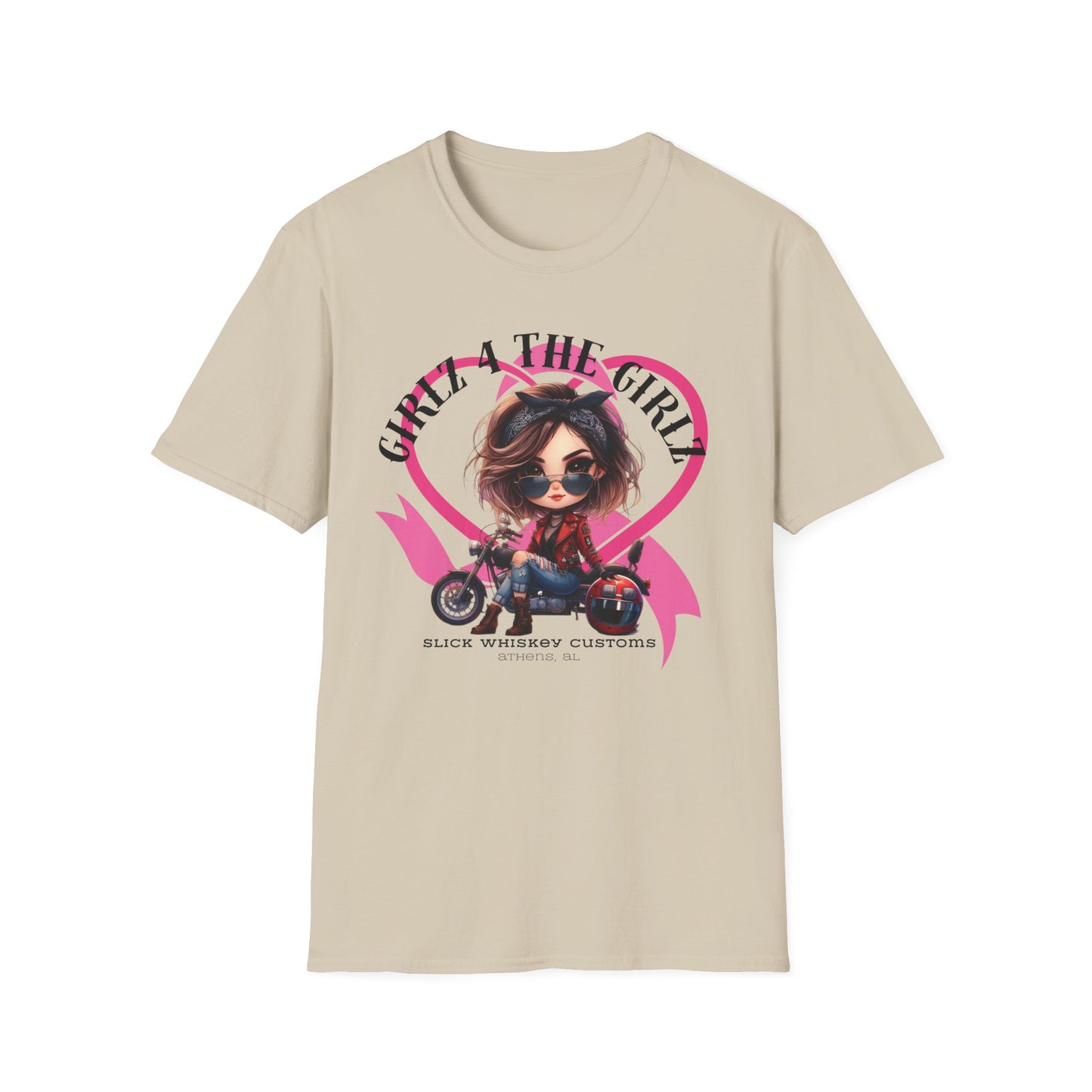SWC Collection- 2025 Ribbon Run Breast Cancer Awareness, Biker Girl T-Shirt, Cool Motorcycle Tee, Gift for Bikers, Casual Style Top, Birthday Present, Unisex Graphic Shirt