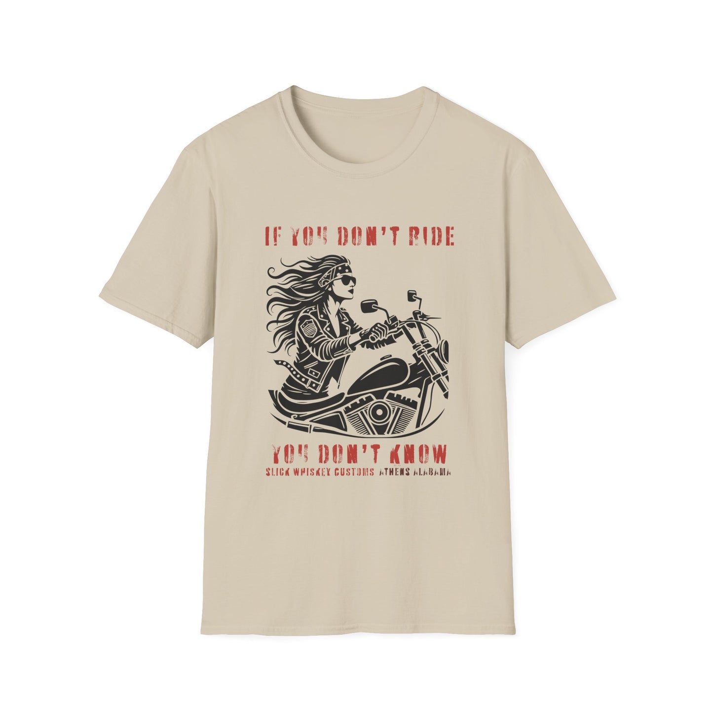 SWC Collection- Girl if you dont ride Motorcycle Enthusiast T-Shirt, If You Don't Ride You Don't Know, Unisex Tee, Gift for Bikers, Casual Wear, Summer Outing