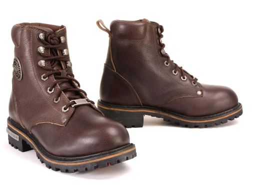 MBL9308 Women's Dark Brown Leather Lace-Up Bikers Casual Boot Milwaukee Leather