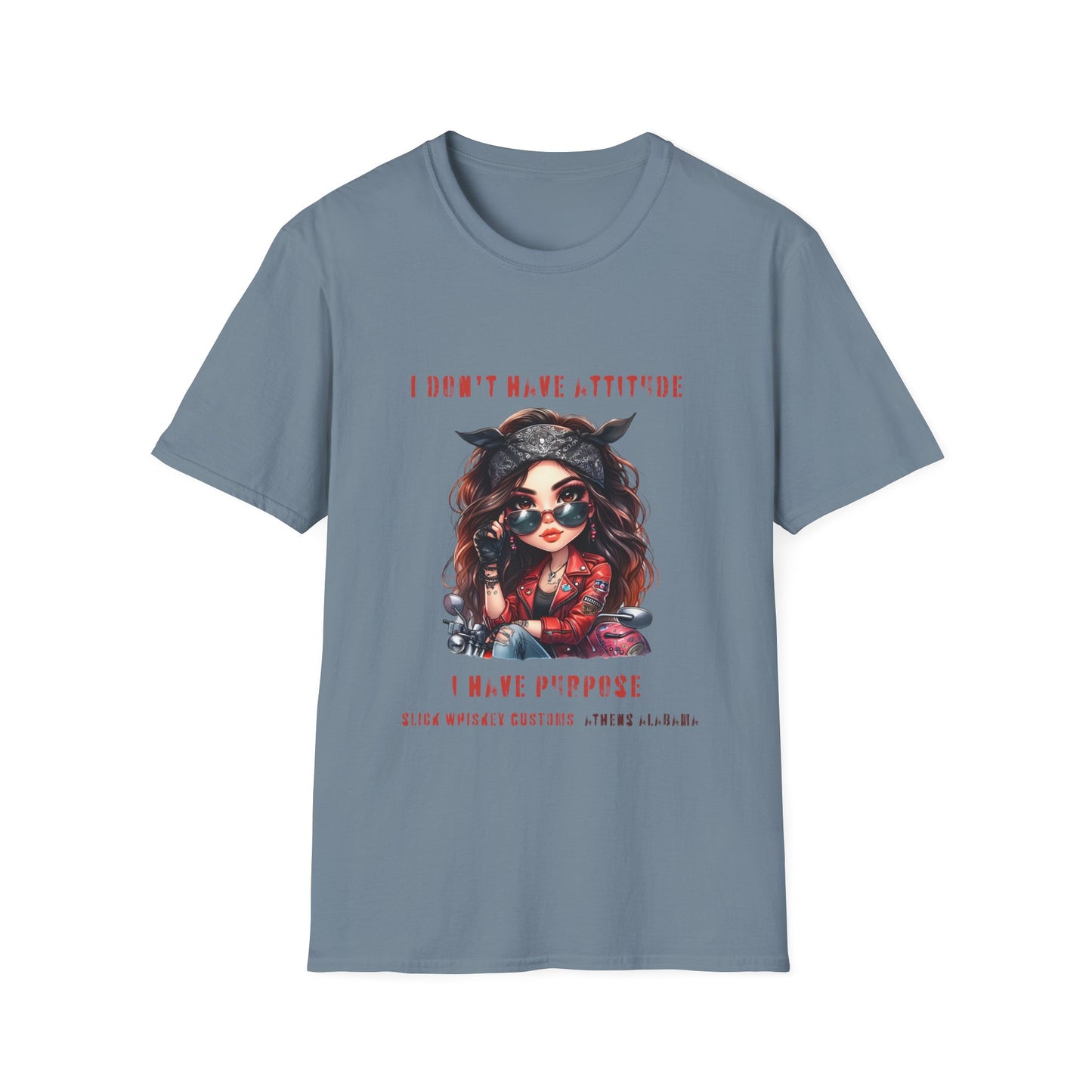 SWC Collection- Girl Attitude & Purpose T-Shirt, Funny Graphic Tee, Unique Gift for Her, Statement Shirt, Casual Everyday Wear