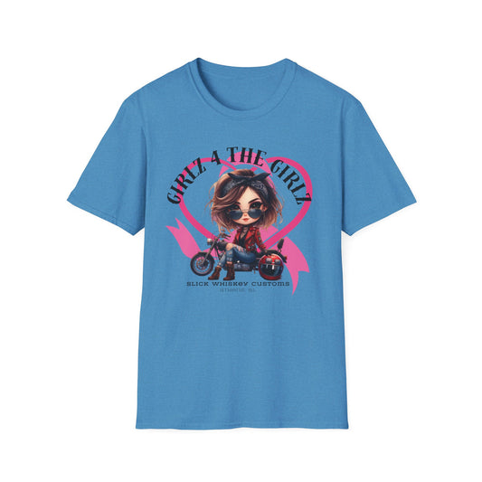 SWC Collection- 2025 Ribbon Run Breast Cancer Awareness, Biker Girl T-Shirt, Cool Motorcycle Tee, Gift for Bikers, Casual Style Top, Birthday Present, Unisex Graphic Shirt