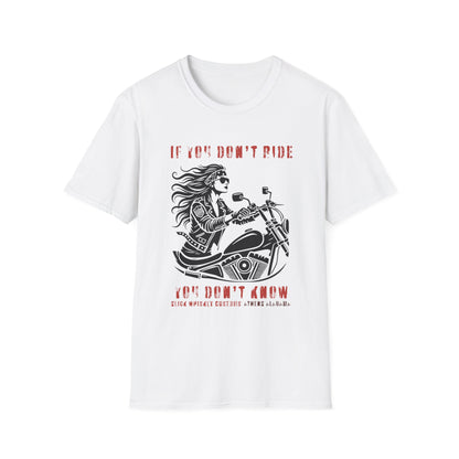 SWC Collection- Girl if you dont ride Motorcycle Enthusiast T-Shirt, If You Don't Ride You Don't Know, Unisex Tee, Gift for Bikers, Casual Wear, Summer Outing