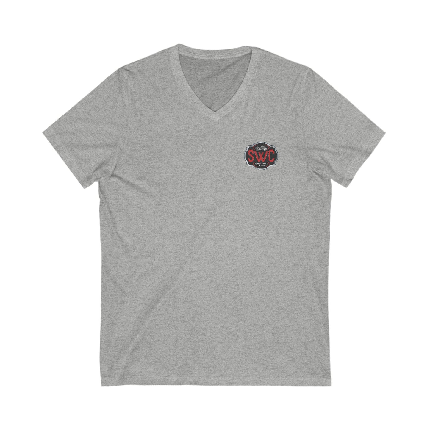 SWC Collection- Peace Out Biker Chic V-Neck Tee | Unisex Graphic Tee, Motorcycle Apparel, Gift for Her, Casual Wear, Trendy T-Shirt
