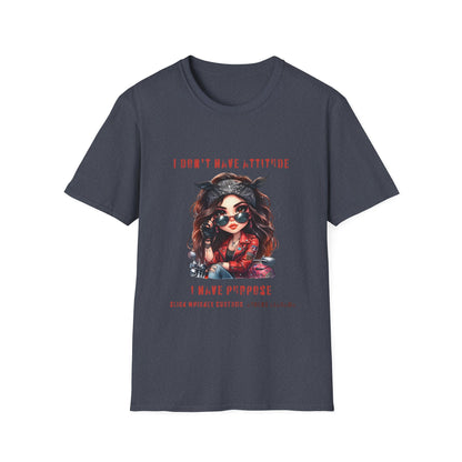 SWC Collection- Girl Attitude & Purpose T-Shirt, Funny Graphic Tee, Unique Gift for Her, Statement Shirt, Casual Everyday Wear