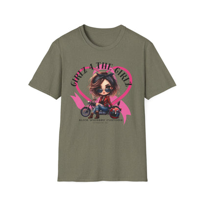 SWC Collection- 2025 Ribbon Run Breast Cancer Awareness, Biker Girl T-Shirt, Cool Motorcycle Tee, Gift for Bikers, Casual Style Top, Birthday Present, Unisex Graphic Shirt