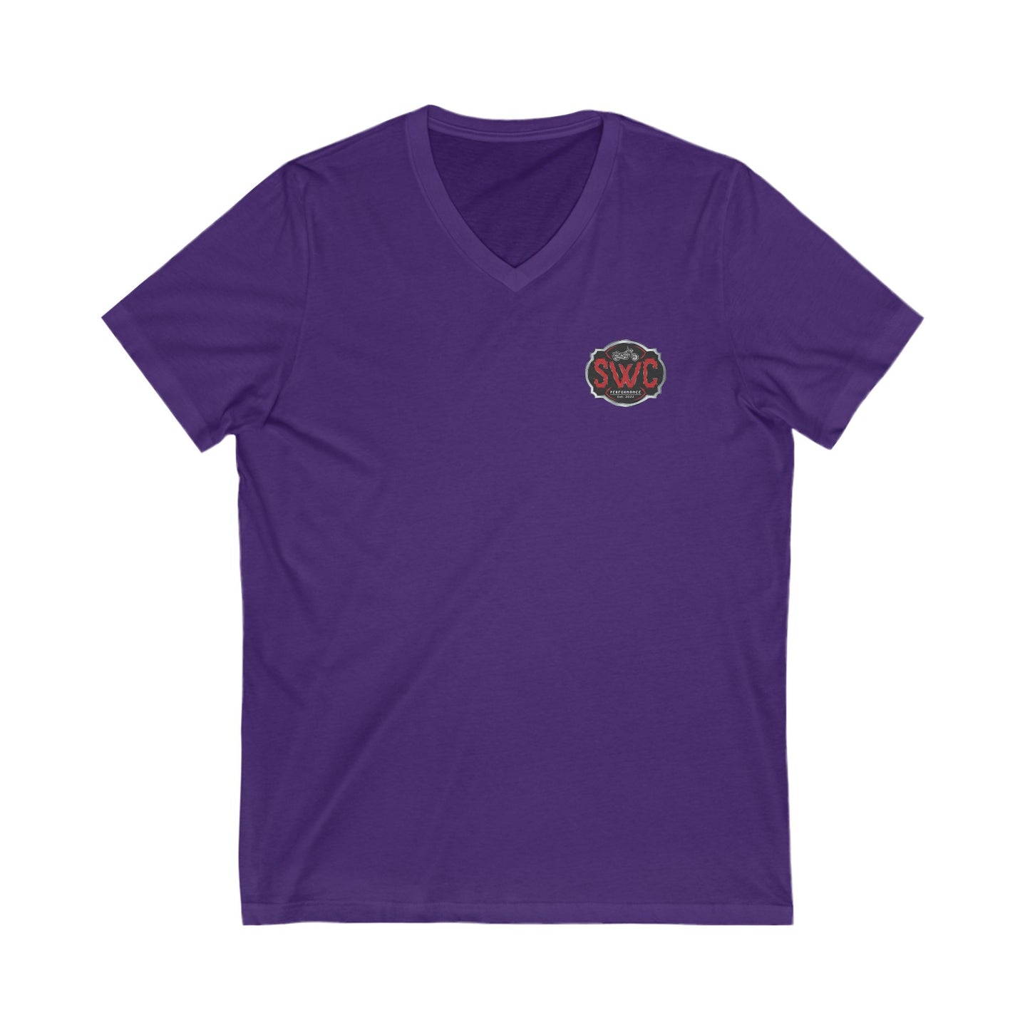 SWC Collection- Peace Out Biker Chic V-Neck Tee | Unisex Graphic Tee, Motorcycle Apparel, Gift for Her, Casual Wear, Trendy T-Shirt