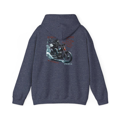 SWC Collection- Legendary Vintage Motorcycle Graphic Hoodie, Unisex Sweatshirt for Bikers, Comfortable Winter Apparel, Gift for Motorbike Lovers, Cozy Casual Wear