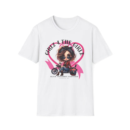 SWC Collection- 2025 Ribbon Run Breast Cancer Awareness, Biker Girl T-Shirt, Cool Motorcycle Tee, Gift for Bikers, Casual Style Top, Birthday Present, Unisex Graphic Shirt