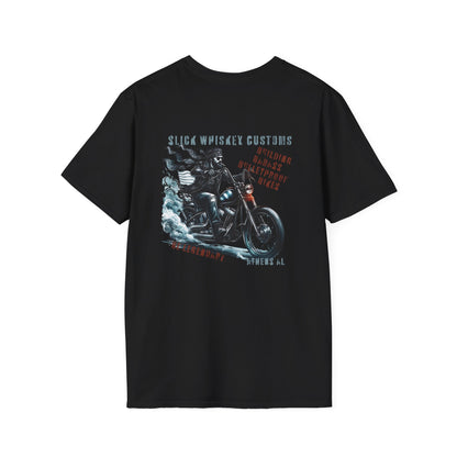 SWC Collection- Legendary Custom Motorcycle Graphic T-Shirt, Unisex Softstyle Tee, Vintage Biker Shirt, Ideal for Riders, Gift for Motorcycle Lovers, Casual Wear