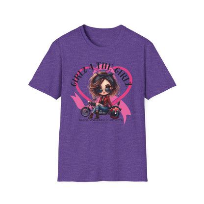 SWC Collection- 2025 Ribbon Run Breast Cancer Awareness, Biker Girl T-Shirt, Cool Motorcycle Tee, Gift for Bikers, Casual Style Top, Birthday Present, Unisex Graphic Shirt