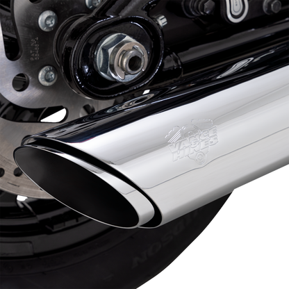 Vance & Hines Twin Slash Slip-On Muffler - Chrome - Softail