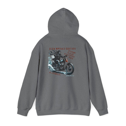 SWC Collection- Legendary Vintage Motorcycle Graphic Hoodie, Unisex Sweatshirt for Bikers, Comfortable Winter Apparel, Gift for Motorbike Lovers, Cozy Casual Wear
