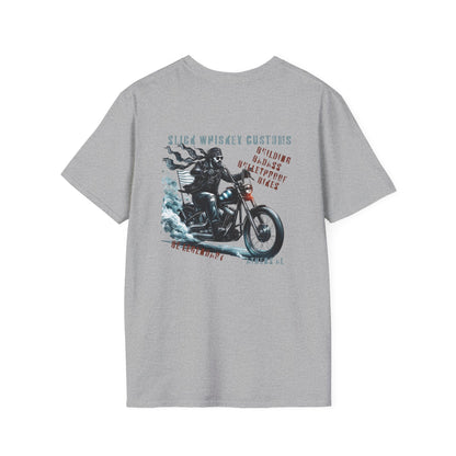 SWC Collection- Legendary Custom Motorcycle Graphic T-Shirt, Unisex Softstyle Tee, Vintage Biker Shirt, Ideal for Riders, Gift for Motorcycle Lovers, Casual Wear