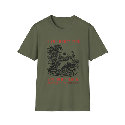 SWC Collection- Girl if you dont ride Motorcycle Enthusiast T-Shirt, If You Don't Ride You Don't Know, Unisex Tee, Gift for Bikers, Casual Wear, Summer Outing