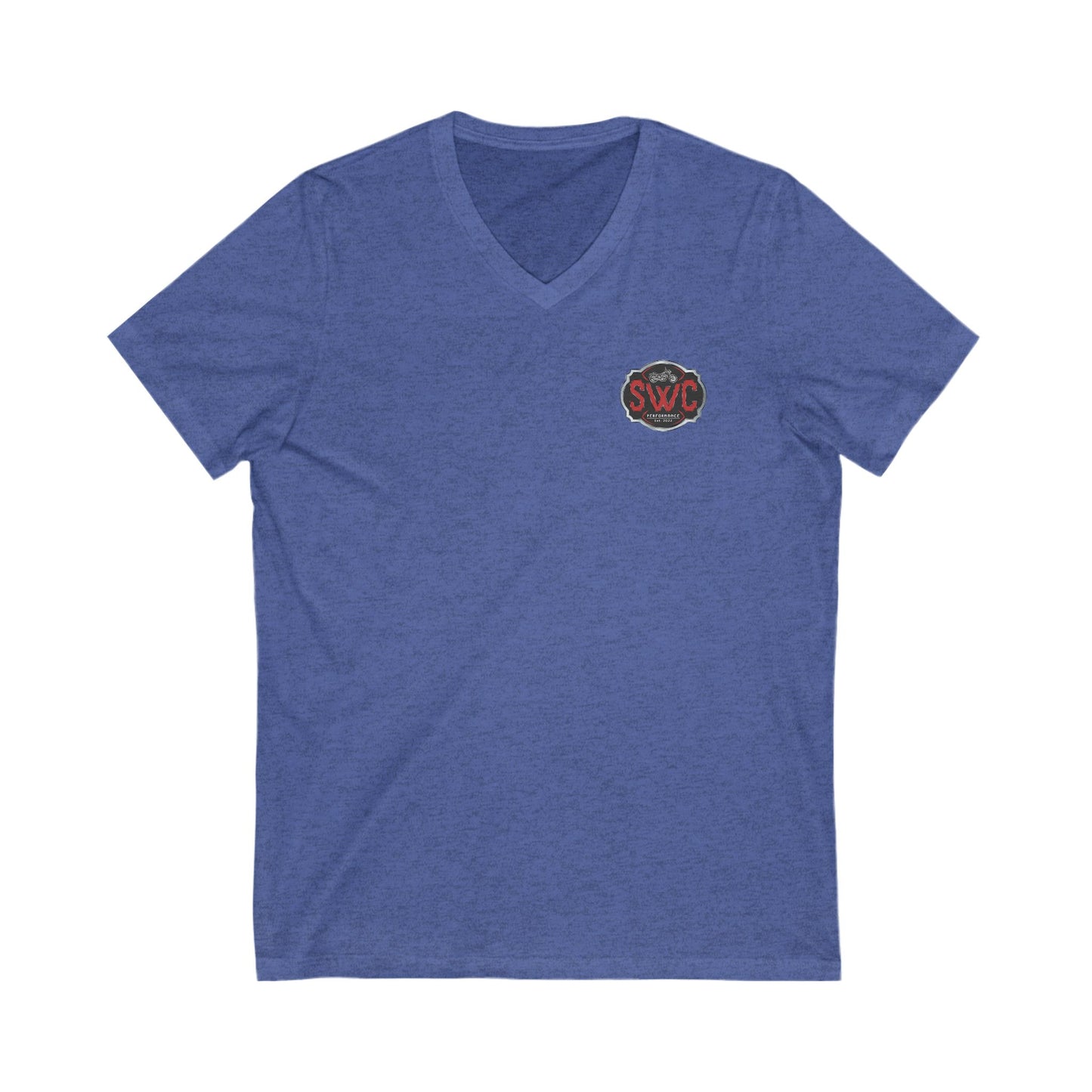 SWC Collection- Peace Out Biker Chic V-Neck Tee | Unisex Graphic Tee, Motorcycle Apparel, Gift for Her, Casual Wear, Trendy T-Shirt