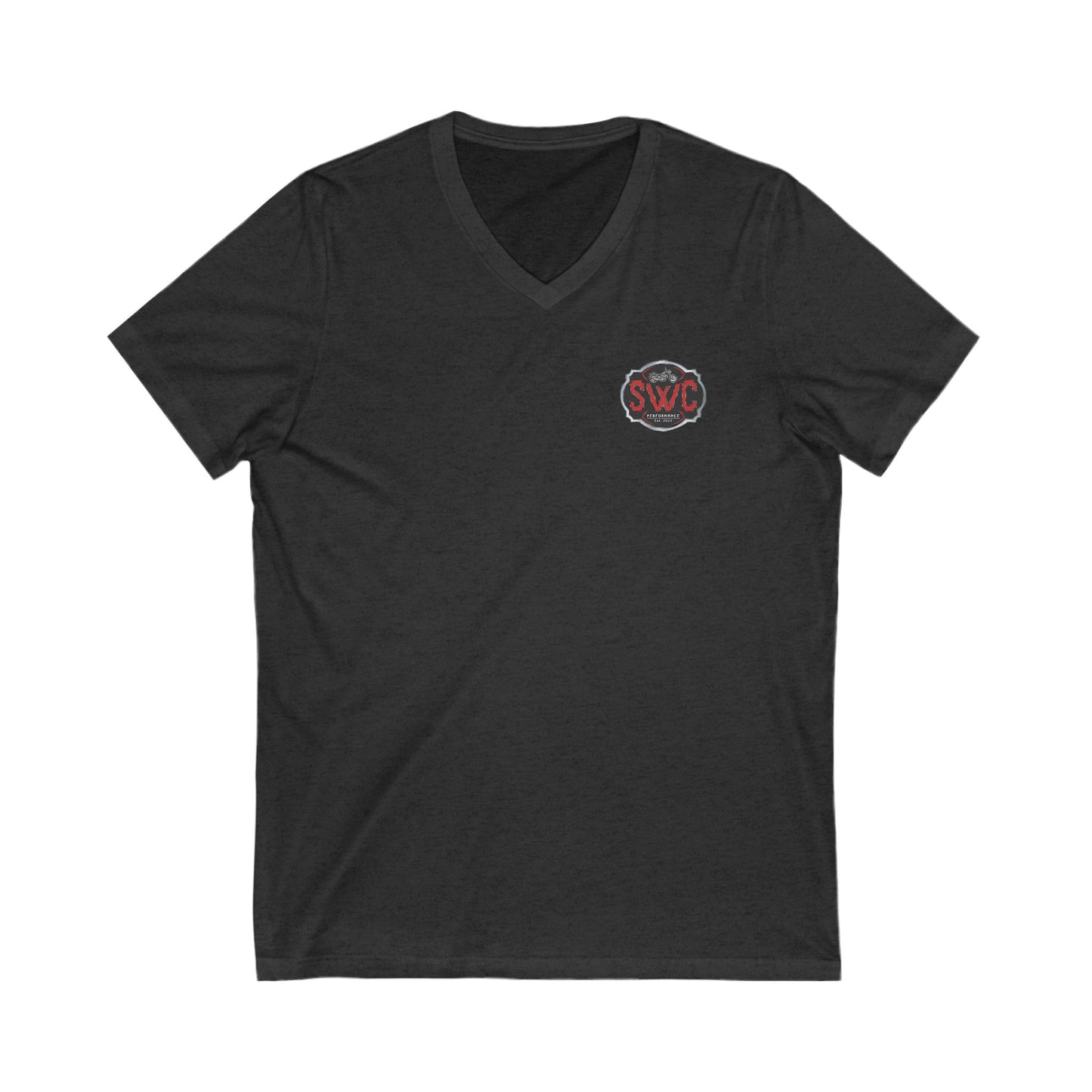 SWC Collection- Peace Out Biker Chic V-Neck Tee | Unisex Graphic Tee, Motorcycle Apparel, Gift for Her, Casual Wear, Trendy T-Shirt
