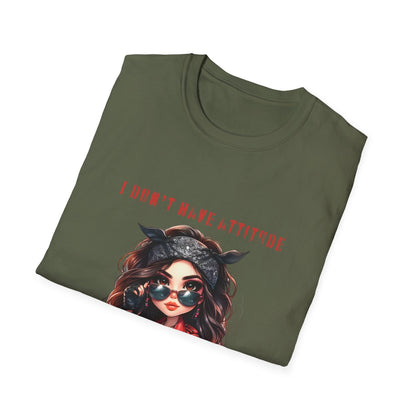 SWC Collection- Girl Attitude & Purpose T-Shirt, Funny Graphic Tee, Unique Gift for Her, Statement Shirt, Casual Everyday Wear