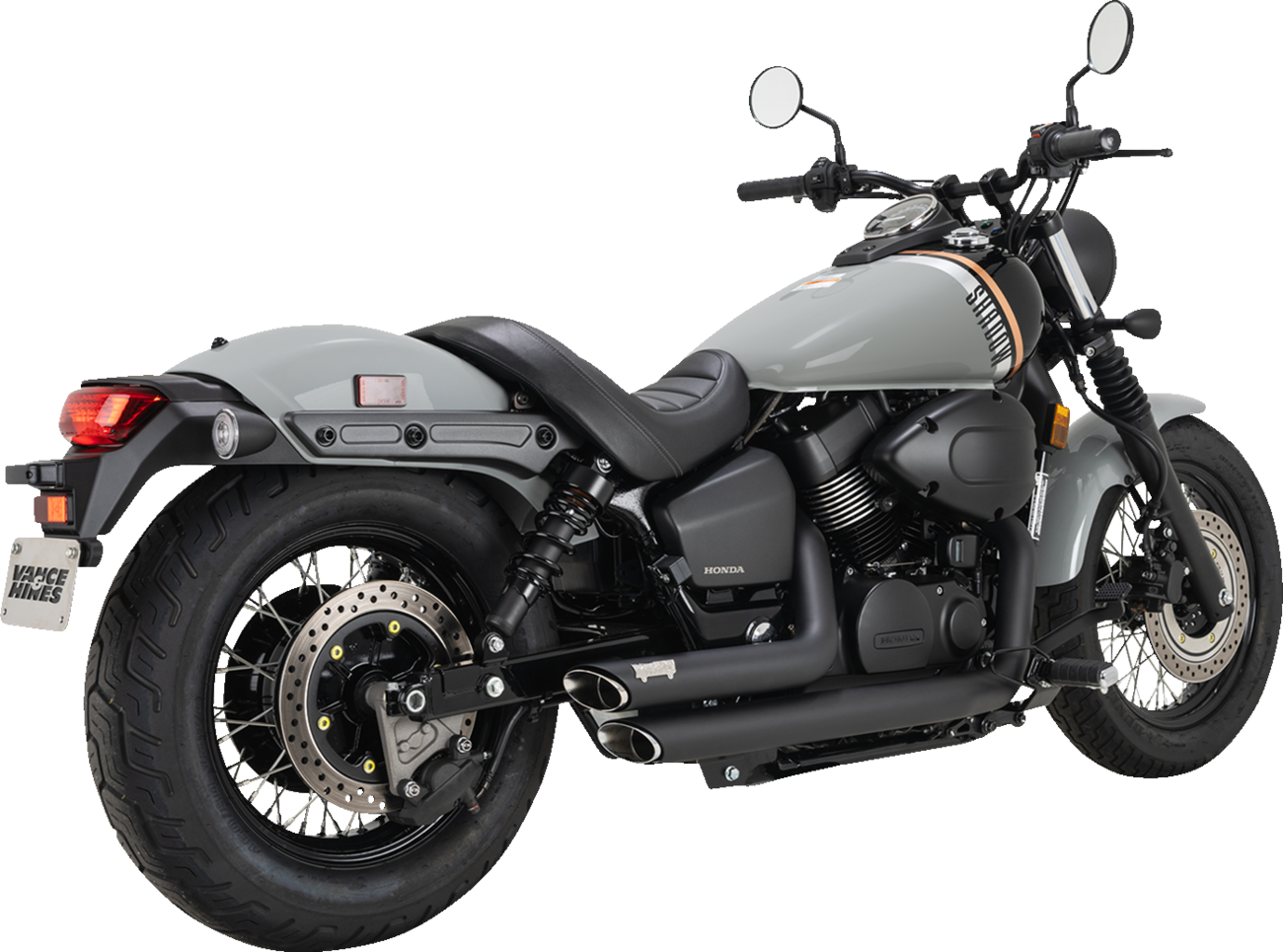 Vance & Hines Shortshots Staggered Exhaust System - Black