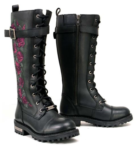 MBL9356 Women's Boots 14" Tall Black Milwaukee Leather